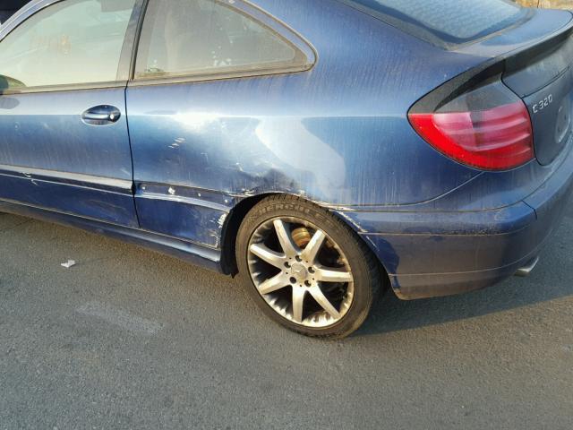 WDBRN64J13A511678 - 2003 MERCEDES-BENZ C 320 SPOR BLUE photo 9