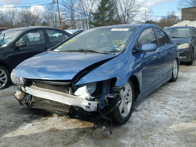 2HGFA16918H526939 - 2008 HONDA CIVIC EXL BLUE photo 2