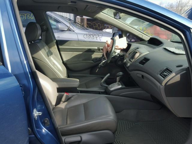 2HGFA16918H526939 - 2008 HONDA CIVIC EXL BLUE photo 5