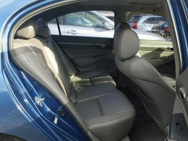 2HGFA16918H526939 - 2008 HONDA CIVIC EXL BLUE photo 6