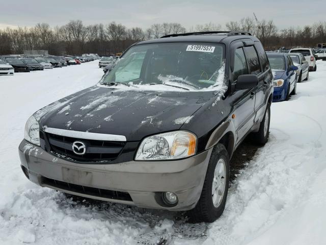 4F2YZ94164KM20002 - 2004 MAZDA TRIBUTE LX BLACK photo 2