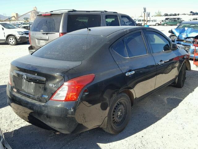 3N1CN7AP7CL865142 - 2012 NISSAN VERSA S BLACK photo 4