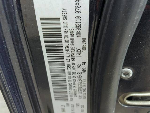 1C6RR6GT7ES480461 - 2014 RAM RAM TRUCK BLUE photo 10