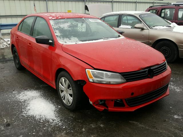 3VW1K7AJ2BM359376 - 2011 VOLKSWAGEN JETTA BASE RED photo 1