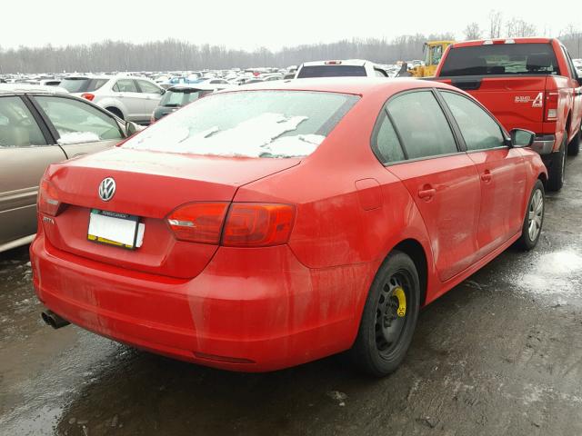 3VW1K7AJ2BM359376 - 2011 VOLKSWAGEN JETTA BASE RED photo 4