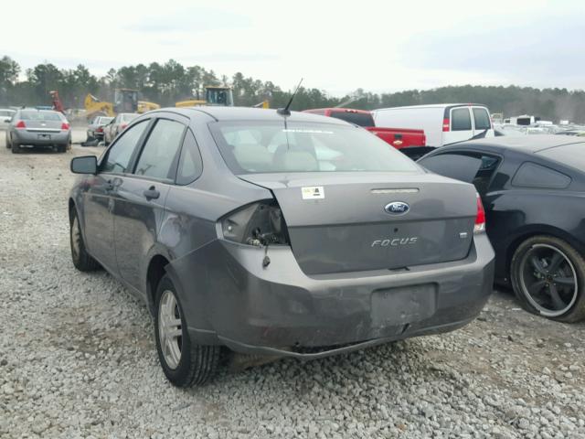 1FAHP35N49W199168 - 2009 FORD FOCUS SE GRAY photo 3