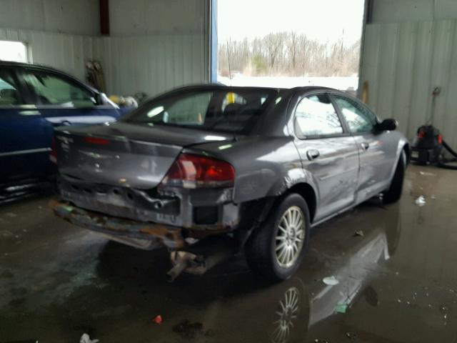 1C3EL46J34N344522 - 2004 CHRYSLER SEBRING LX GRAY photo 4