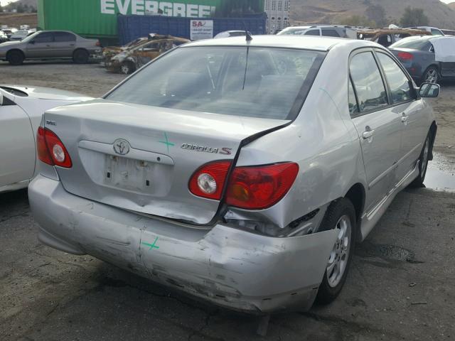 1NXBR32E03Z111066 - 2003 TOYOTA COROLLA CE SILVER photo 4