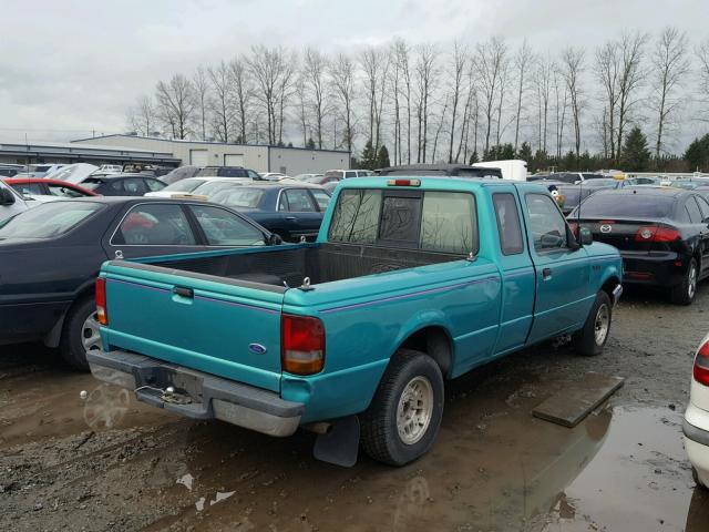 1FTCR14U3PPA70793 - 1993 FORD RANGER SUP GREEN photo 4