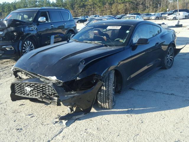 1FA6P8TH5F5330398 - 2015 FORD MUSTANG BLACK photo 2