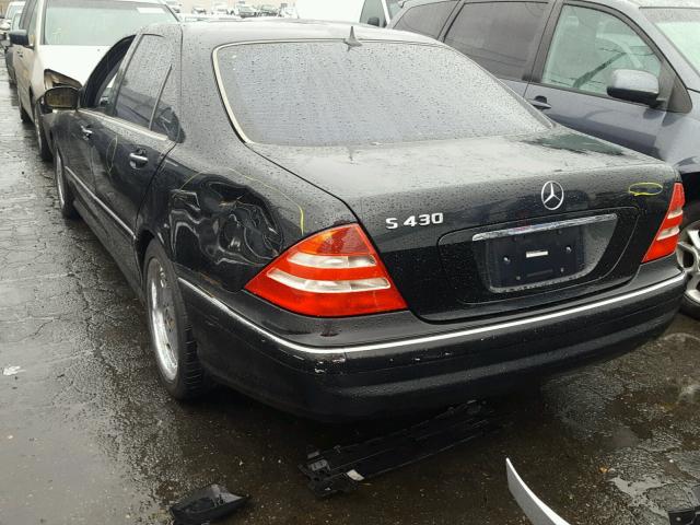 WDBNG70J1YA126441 - 2000 MERCEDES-BENZ S 430 BLACK photo 3