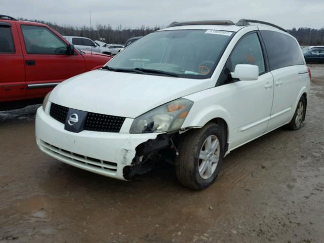 5N1BV28U95N125887 - 2005 NISSAN QUEST S WHITE photo 2