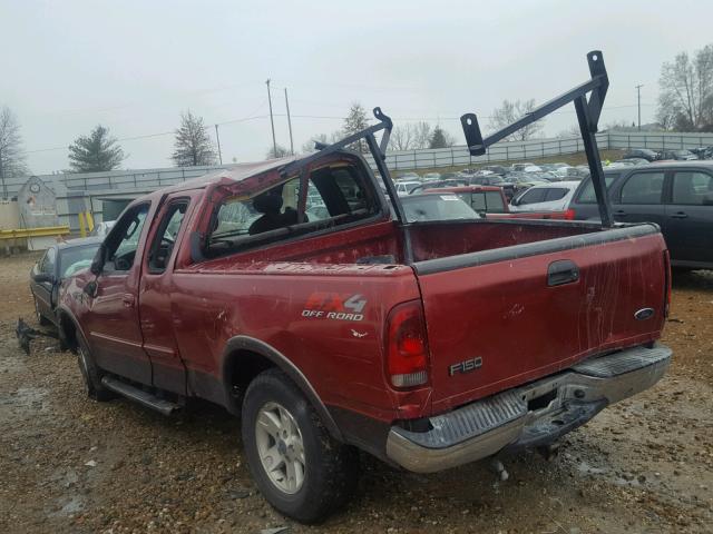 1FTRX18L02NB20197 - 2002 FORD F150 BURGUNDY photo 3