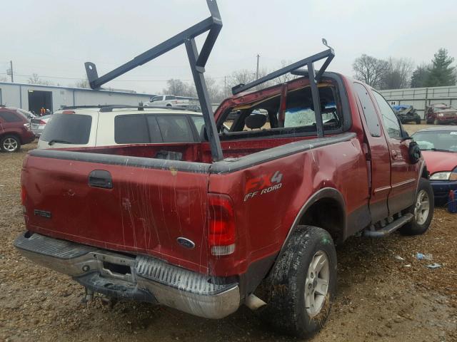 1FTRX18L02NB20197 - 2002 FORD F150 BURGUNDY photo 4