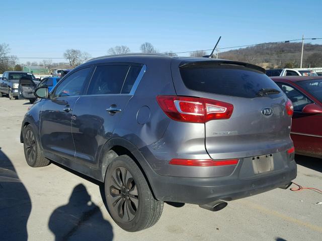 KNDPC3A68B7122304 - 2011 KIA SPORTAGE E GRAY photo 3