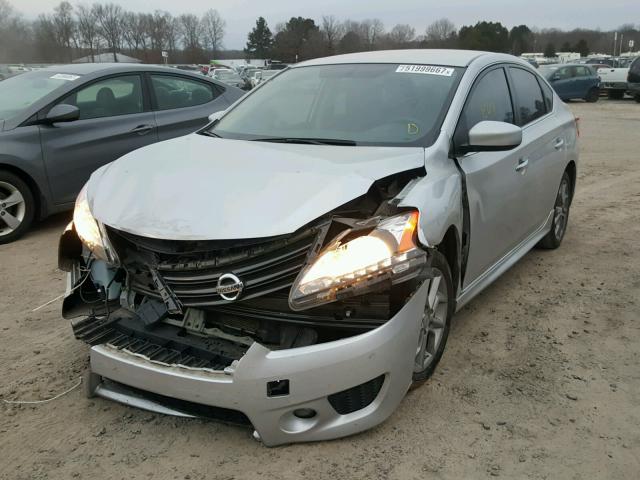 3N1AB7AP6EY278159 - 2014 NISSAN SENTRA S GRAY photo 2