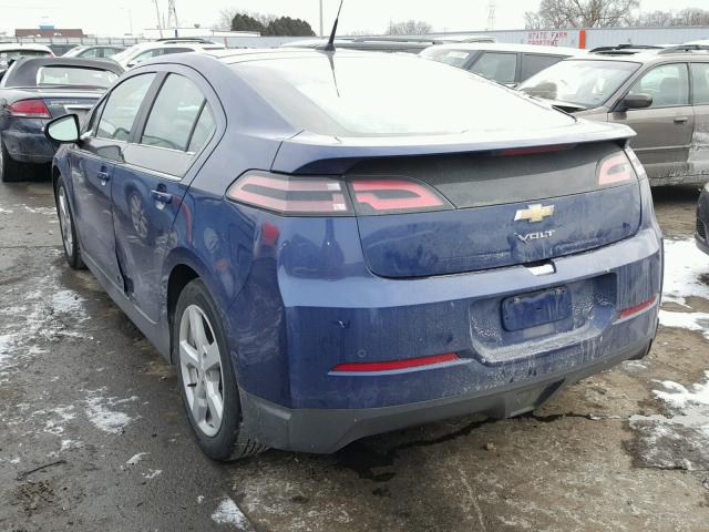 1G1RB6E41DU108862 - 2013 CHEVROLET VOLT BLUE photo 3