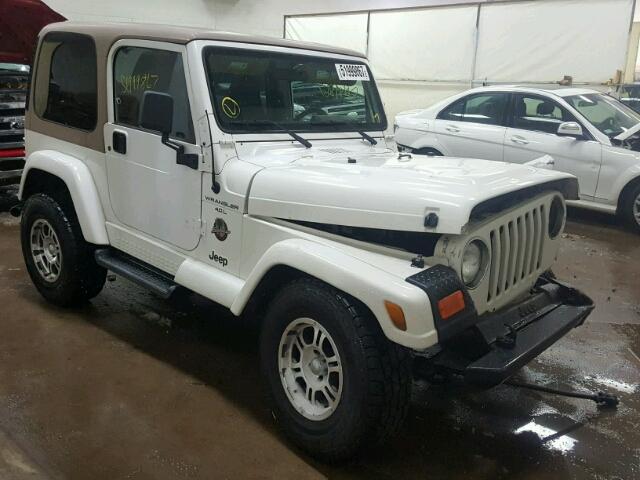 1J4FA59S51P306218 - 2001 JEEP WRANGLER / WHITE photo 1