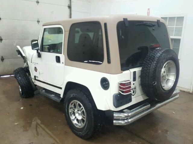 1J4FA59S51P306218 - 2001 JEEP WRANGLER / WHITE photo 3