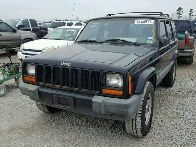 1J4FT48S6YL114877 - 2000 JEEP CHEROKEE S BLACK photo 2