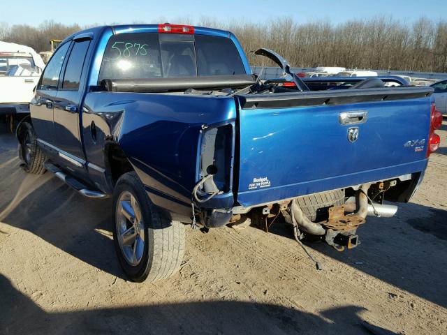 1D7HU18248S636297 - 2008 DODGE RAM 1500 S BLUE photo 3