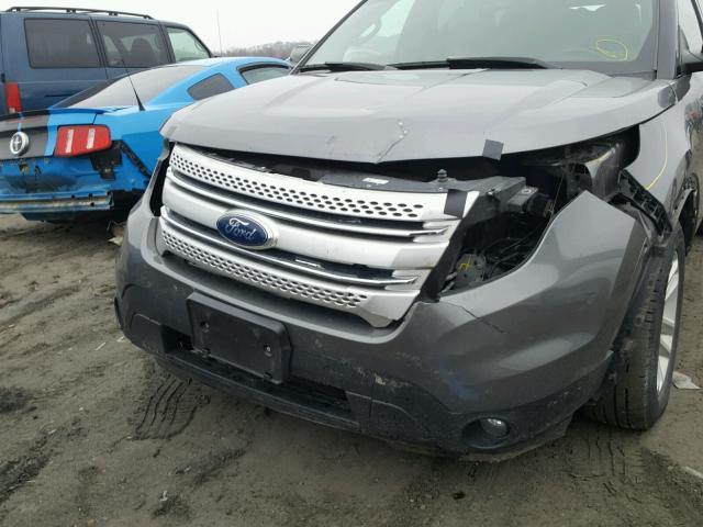 1FM5K8D8XEGA09698 - 2014 FORD EXPLORER X GRAY photo 9