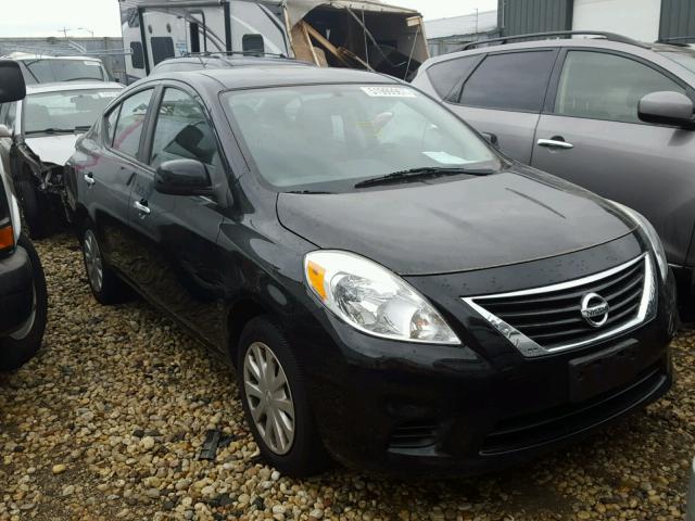 3N1CN7AP3CL821915 - 2012 NISSAN VERSA S BLACK photo 1