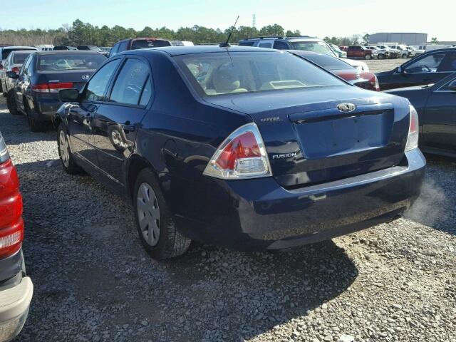 3FAHP06Z37R159728 - 2007 FORD FUSION S BLUE photo 3