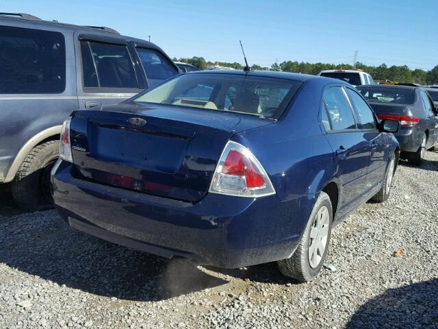 3FAHP06Z37R159728 - 2007 FORD FUSION S BLUE photo 4