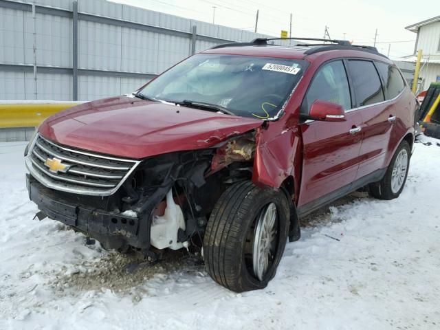 1GNKVGKD4DJ102217 - 2013 CHEVROLET TRAVERSE L RED photo 2