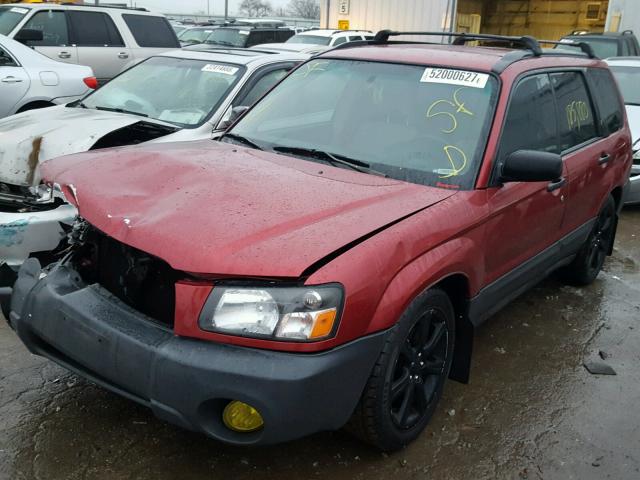 JF1SG63654H735027 - 2004 SUBARU FORESTER 2 BURGUNDY photo 2