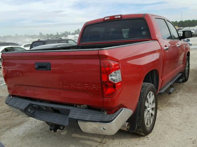 5TFFY5F1XFX175033 - 2015 TOYOTA TUNDRA CRE RED photo 4