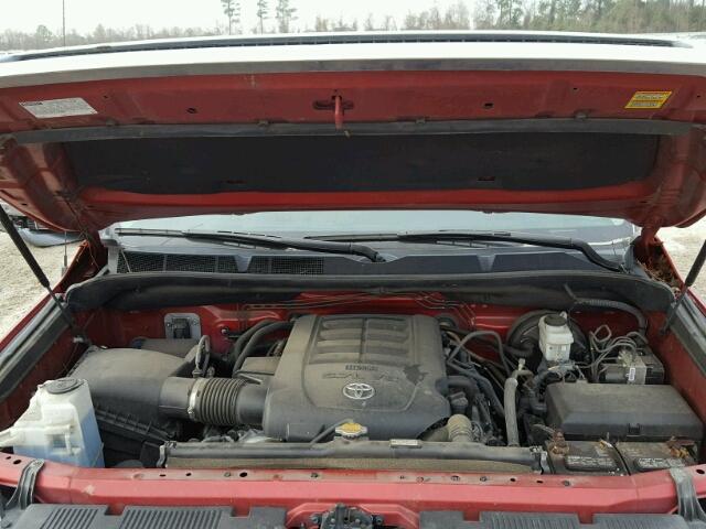5TFFY5F1XFX175033 - 2015 TOYOTA TUNDRA CRE RED photo 7