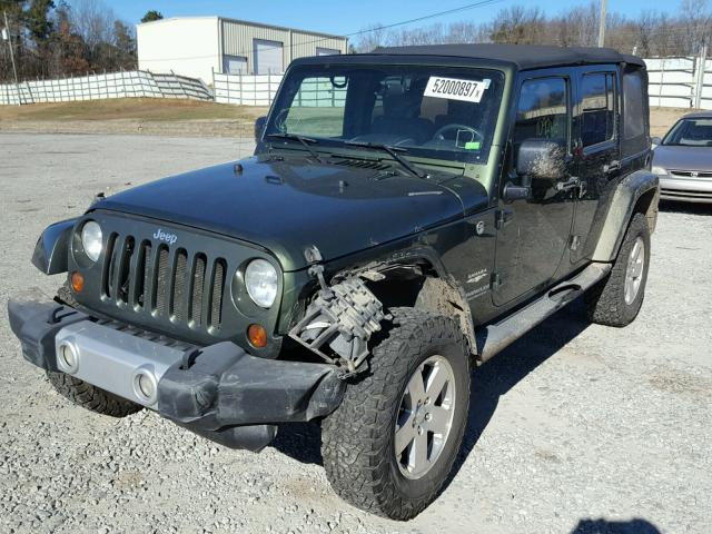 1J4GA59148L566929 - 2008 JEEP WRANGLER U GREEN photo 2