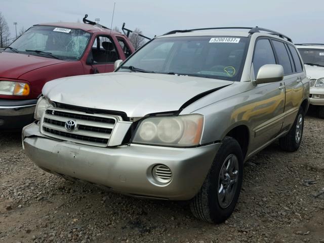 JTEGF21A230112959 - 2003 TOYOTA HIGHLANDER GOLD photo 2