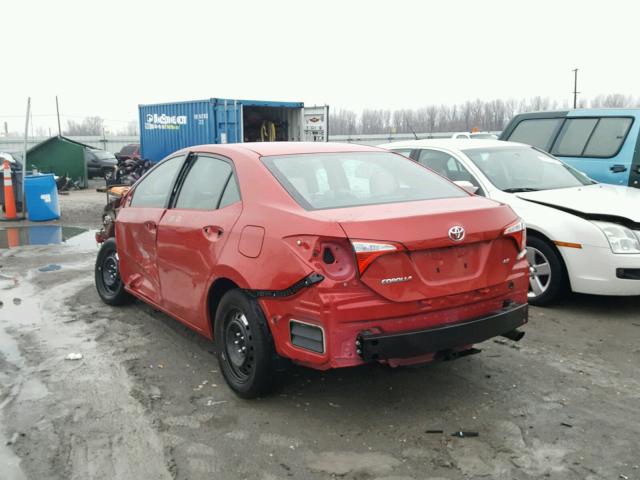 5YFBURHE7GP384926 - 2016 TOYOTA COROLLA L RED photo 3