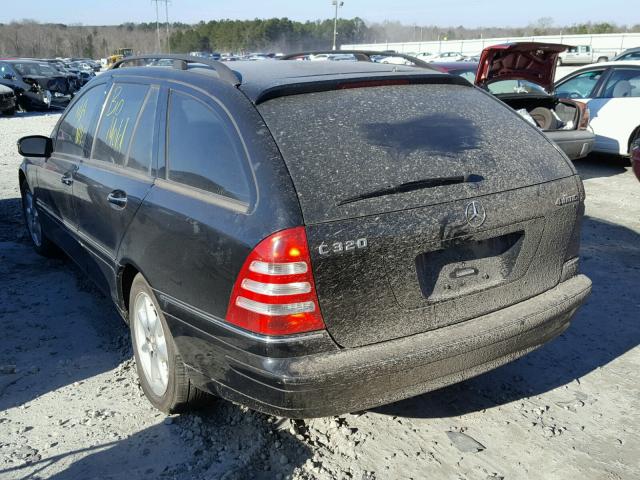 WDBRH84J04F437466 - 2004 MERCEDES-BENZ C 320 4MAT BLACK photo 3
