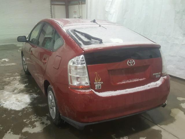 JTDKB20U577606333 - 2007 TOYOTA PRIUS RED photo 3