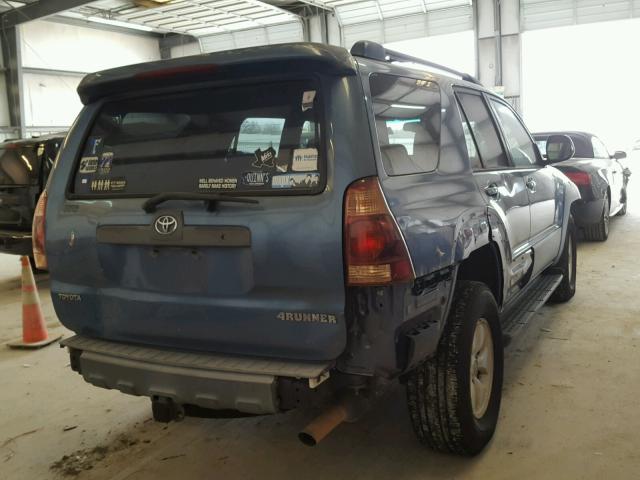 JTEZT14R530002078 - 2003 TOYOTA 4RUNNER SR BLUE photo 4