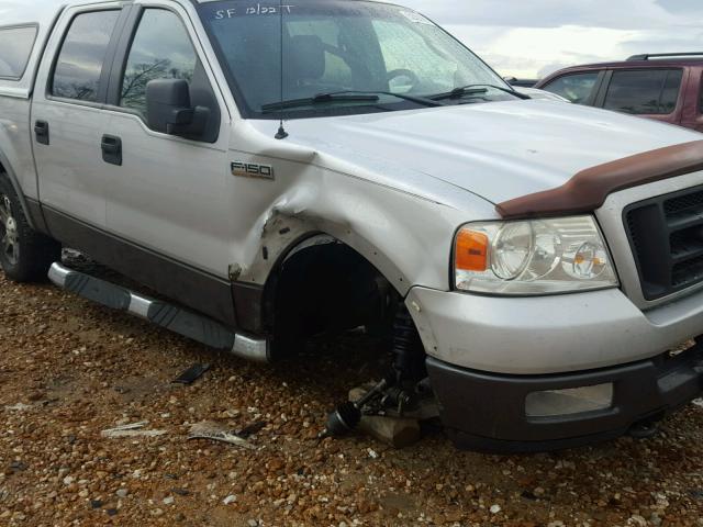 1FTPW14575KE79702 - 2005 FORD F150 SUPER SILVER photo 9