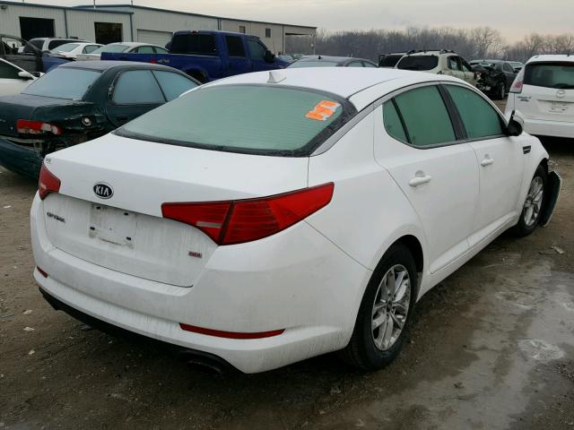 KNAGM4A76B5097164 - 2011 KIA OPTIMA LX WHITE photo 4