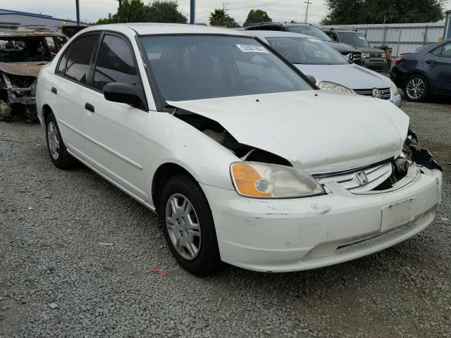 2HGES16561H504897 - 2001 HONDA CIVIC LX WHITE photo 1