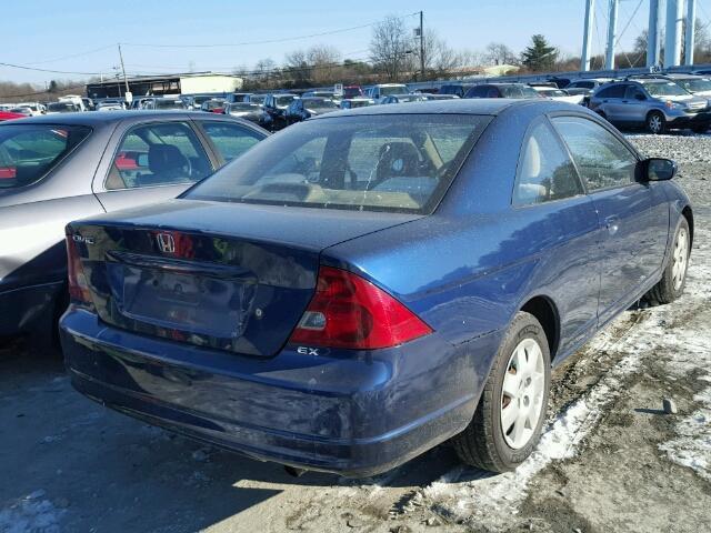 1HGEM22992L088745 - 2002 HONDA CIVIC EX BLUE photo 4