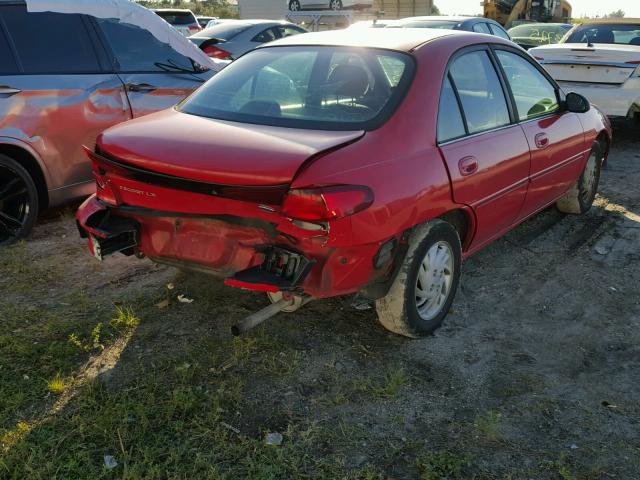 1FALP13P9VW341544 - 1997 FORD ESCORT LX RED photo 4