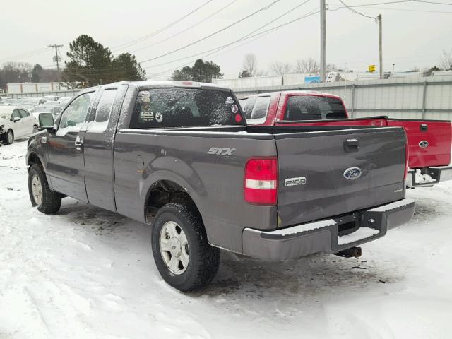 1FTRX14W55FA03214 - 2005 FORD F150 Gris foto 3