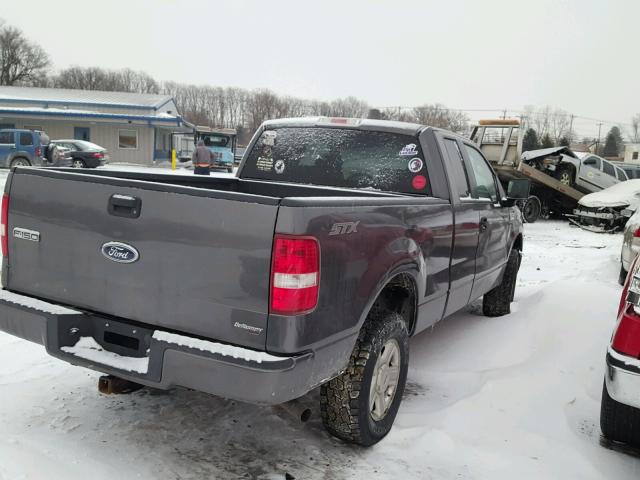 1FTRX14W55FA03214 - 2005 FORD F150 Gris foto 4