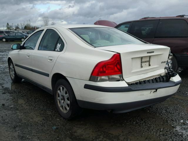 YV1RS61N512010215 - 2001 VOLVO S60 WHITE photo 3