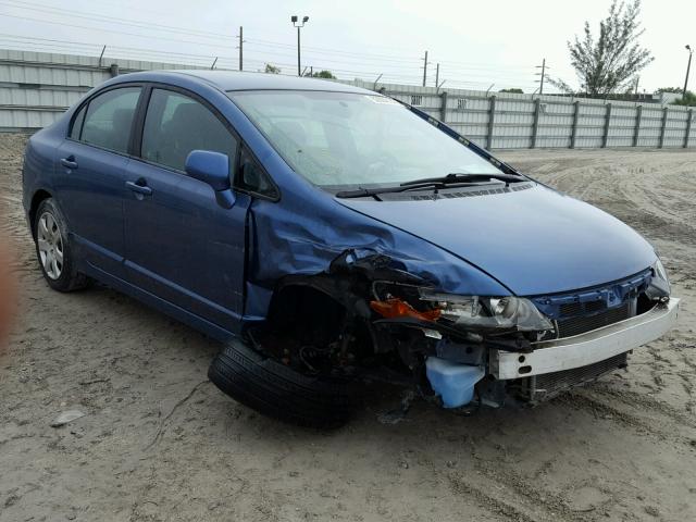 1HGFA16518L038347 - 2008 HONDA CIVIC LX BLUE photo 1