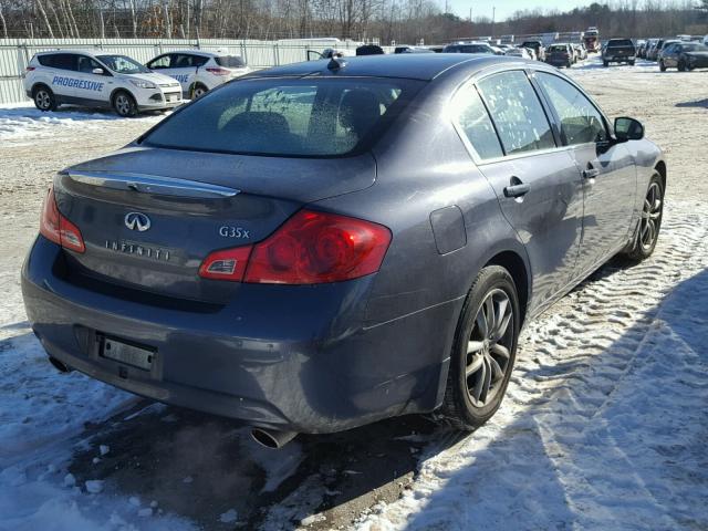 JNKBV61F08M250860 - 2008 INFINITI G35 GRAY photo 4