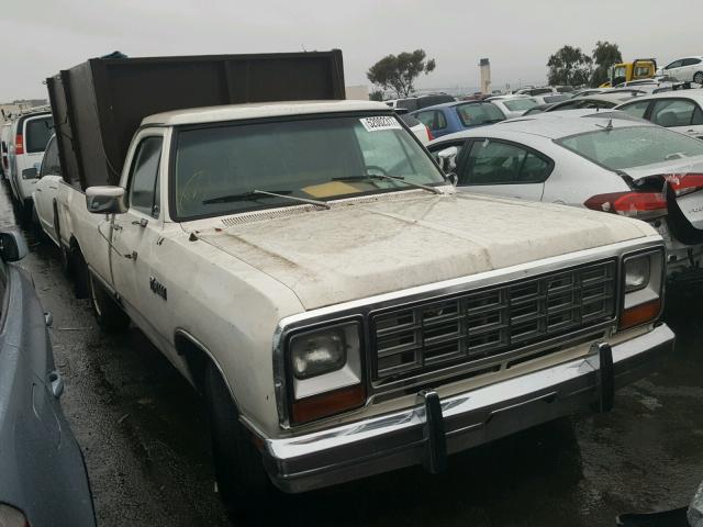 1B7GD14T0FS666057 - 1985 DODGE D-SERIES D WHITE photo 1